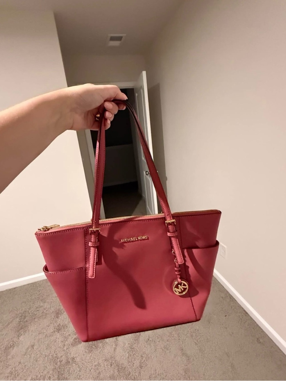 Michael Kors Pink Leather Tote